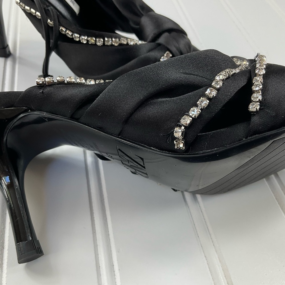 NWOT Zara Sparkly Heeled Sandals Size EU36 - Picture 12 of 12